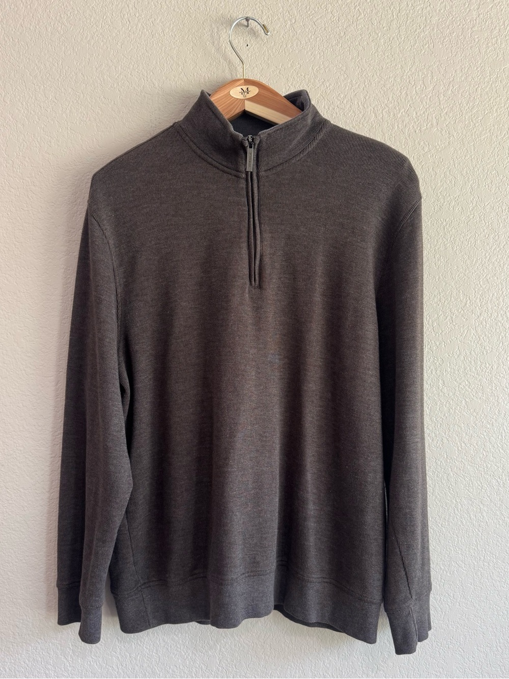 Van Heusen Mens Quarter-Zip Classic Fit Sweater L